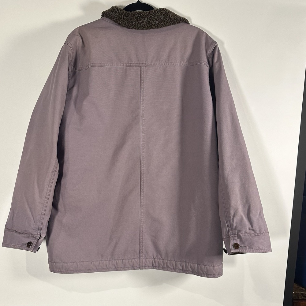 LL Bean Vintage Chore Coat Sherpa Fleece Lined Women's XL - Picture 6 of 8